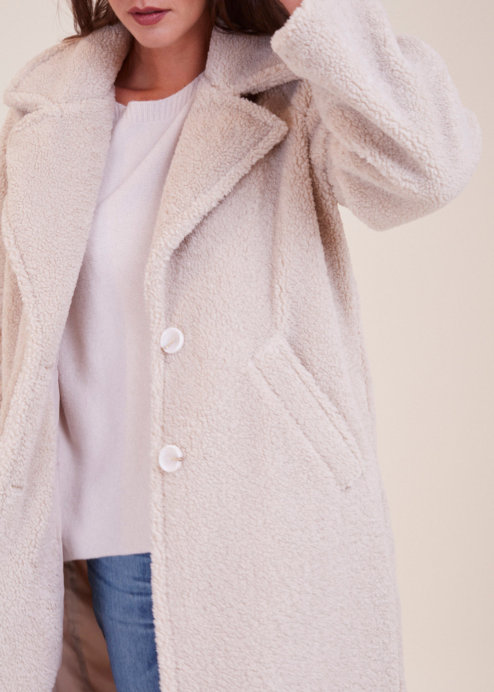 Teddy Bear Teddy Mantel Rosa Pink Teddymantel Creme Street One